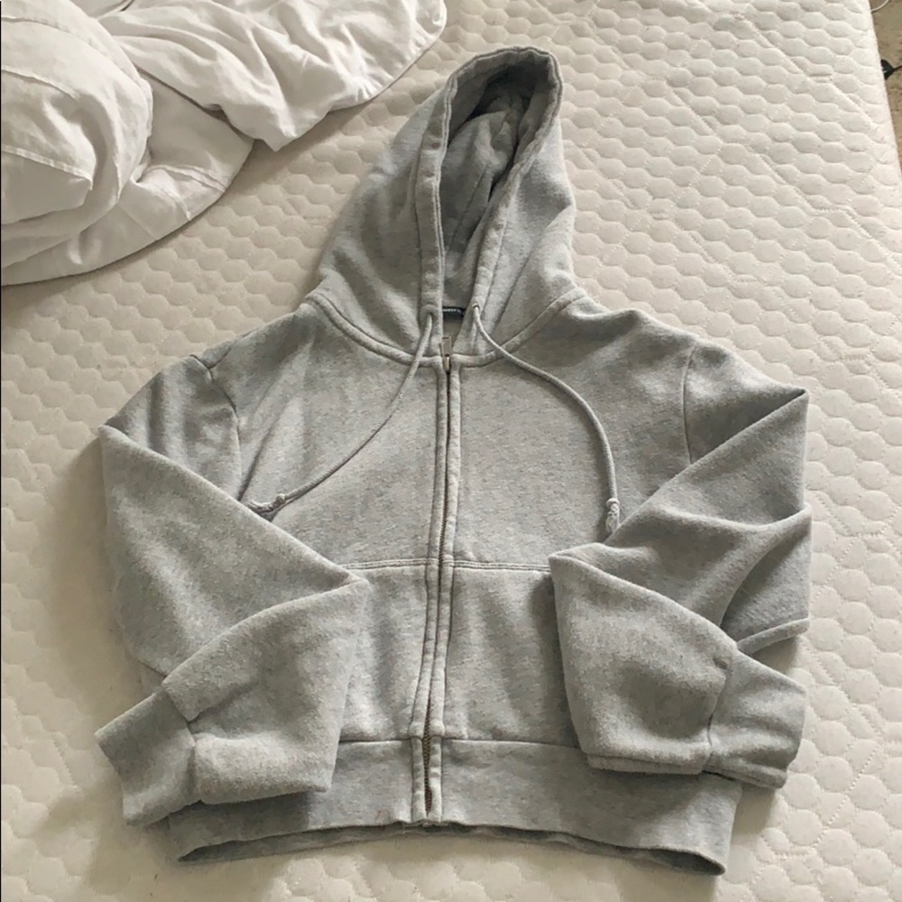 Brandy Melville Cropped Zip Up